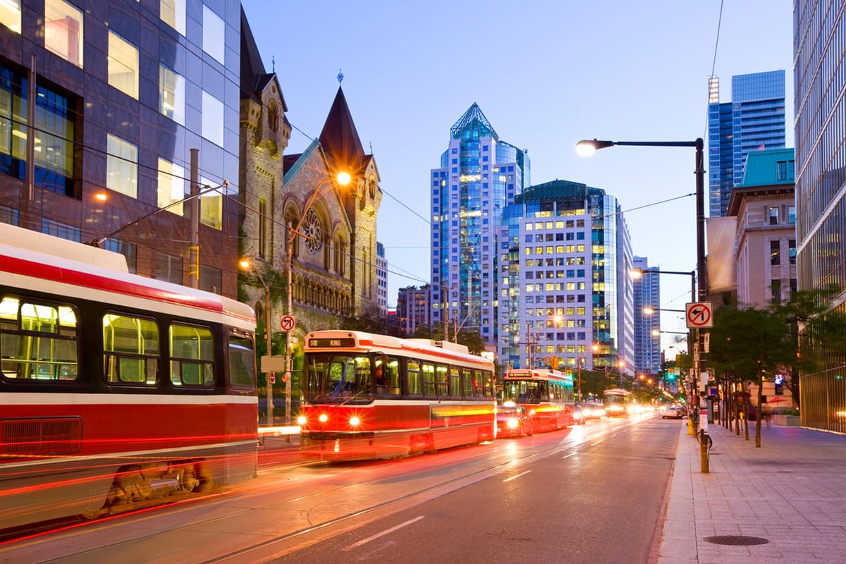 Photo of Toronto Streetcar at Night
